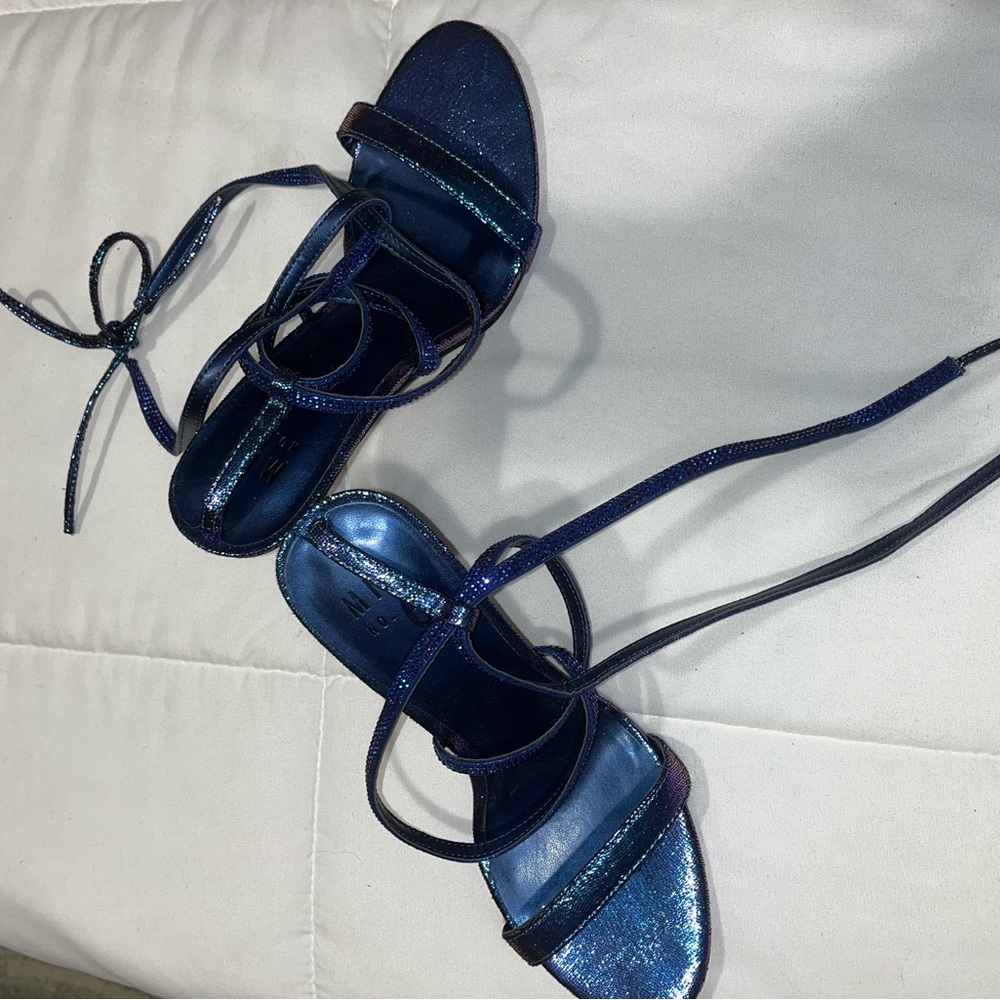 Blue/Purple High Heels Crossover ties
